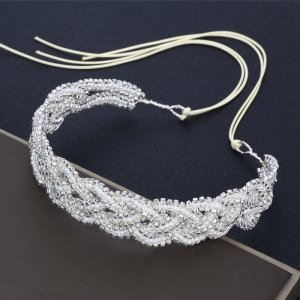 The Simple Beads Of Wedding Bridal Headband Hairpiece